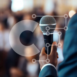 Intra Συλλεκτικό Ξύλινο Παζλ Plywood  4mm - Άνδρας που μιλά στο κοινό με μικρόφωνο Σε Ξύλινο Κουτί - Διαστάσεις Puzzle: 10x10 cm – 25 κομμάτια