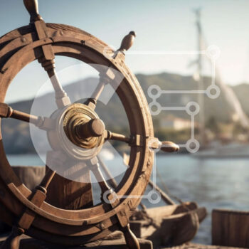 Intra Συλλεκτικό Ξύλινο Παζλ Plywood  4mm - Ξύλινος τροχός πλοίου στην αποβάθρα με βάρκες Σε Ξύλινο Κουτί - Διαστάσεις Puzzle: 10x10 cm – 25 κομμάτια - Image 1