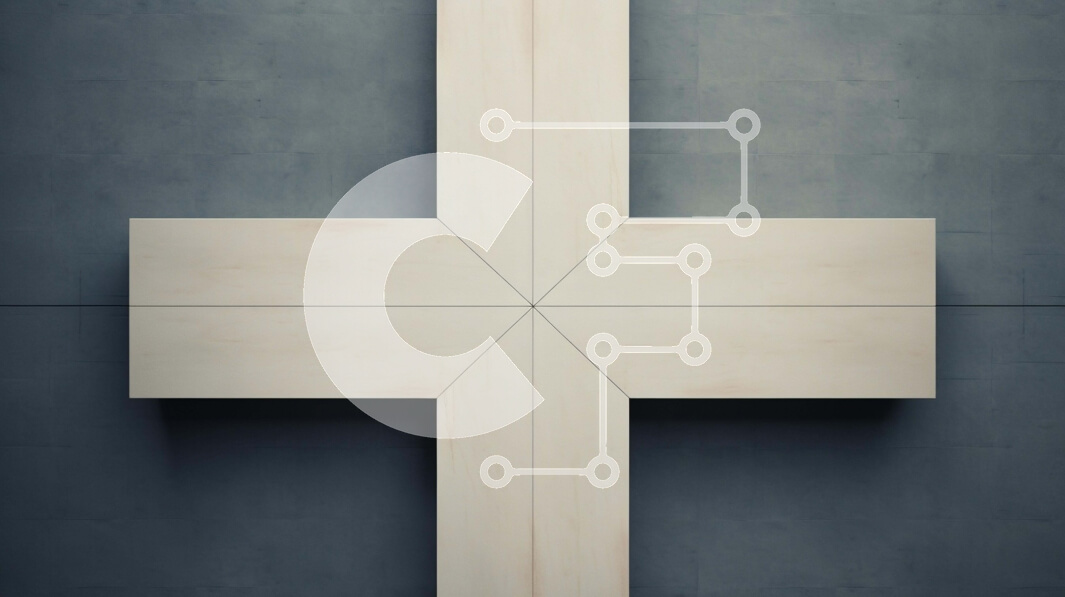 Intra Συλλεκτικό Ξύλινο Παζλ Plywood  4mm - Μεγάλος Ξύλινος Σταυρός σε γκρίζο τοίχο Σε Ξύλινο Κουτί - Διαστάσεις Puzzle: 10x10 cm – 25 κομμάτια