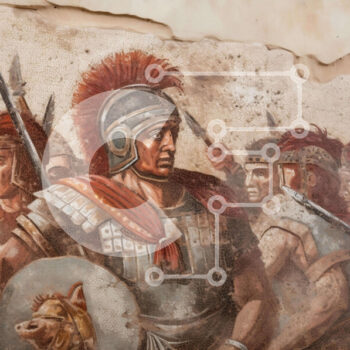 Intra Συλλεκτικό Ξύλινο Παζλ Plywood  4mm - Ιστορική ζωγραφική ανδρών με στρατιωτικές στολές με ξίφη Σε Ξύλινο Κουτί - Διαστάσεις Puzzle: 10x10 cm – 25 κομμάτια - Image 1