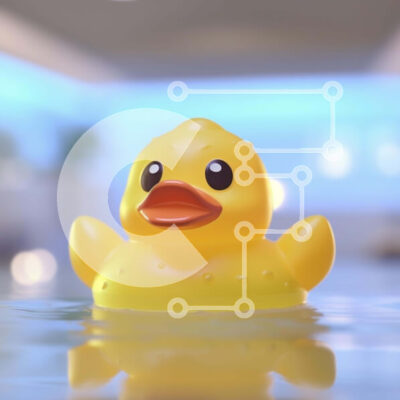 Intra Συλλεκτικό Ξύλινο Παζλ Plywood  4mm - Κίτρινο λαστιχένιο παιχνίδι πάπιας που επιπλέει στο νερό Σε Ξύλινο Κουτί - Διαστάσεις: 10x10 cm – 25 κομμάτια - Image 1