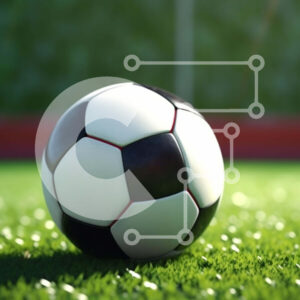 Intra Συλλεκτικό Ξύλινο Παζλ Plywood  4mm - Μπάλα ποδοσφαίρου στο πράσινο γρασίδι Σε Ξύλινο Κουτί - Διαστάσεις Puzzle: 10x10 cm – 25 κομμάτια