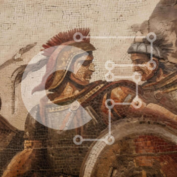 Intra Συλλεκτικό Ξύλινο Παζλ Plywood  4mm - Αρχαίοι Ρωμαίοι στρατιώτες στη μάχη Σε Ξύλινο Κουτί - Διαστάσεις Puzzle: 10x10 cm – 25 κομμάτια - Image 1