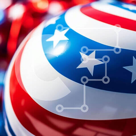 Intra Συλλεκτικό Ξύλινο Παζλ Plywood  4mm - Κόκκινη, άσπρη και μπλε διακόσμηση πατριωτικής μπάλας Σε Ξύλινο Κουτί - Διαστάσεις Puzzle: 10x10 cm – 25 κομμάτια - Image 1