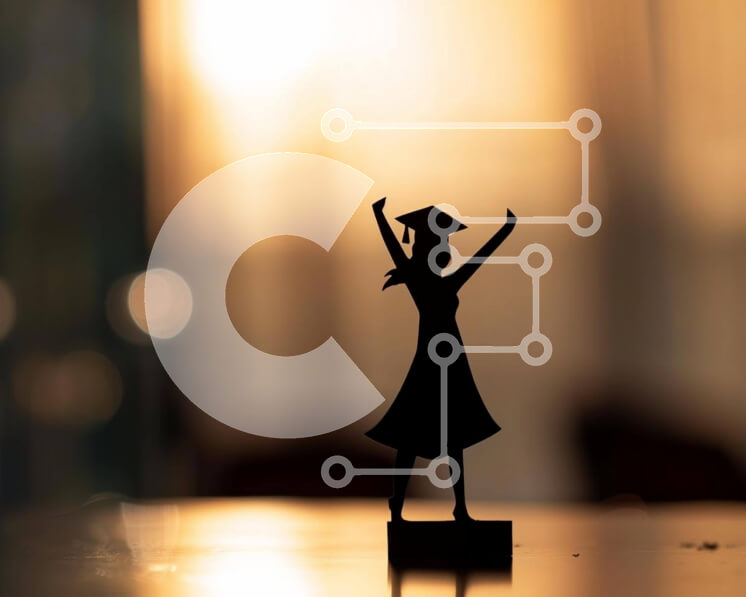 Intra Συλλεκτικό Ξύλινο Παζλ Plywood  4mm - Εορτασμός αποφοίτησης με σχήμα σιλουέτας Σε Ξύλινο Κουτί - Διαστάσεις Puzzle: 10x10 cm – 25 κομμάτια