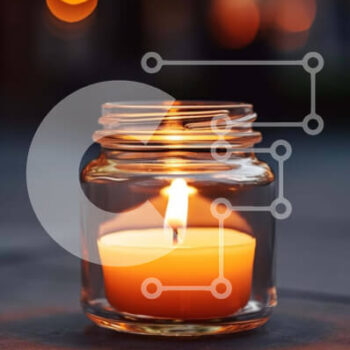 Intra Συλλεκτικό Ξύλινο Παζλ Plywood  4mm - Γυάλινο βάζο κεριών σε τραπέζι εξωτερικού χώρου Σε Ξύλινο Κουτί - Διαστάσεις Puzzle: 10x10 cm – 25 κομμάτια - Image 1