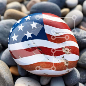 Intra Συλλεκτικό Ξύλινο Παζλ Plywood  4mm - Ροκ με αμερικανική σημαία Σε Ξύλινο Κουτί - Διαστάσεις Puzzle: 10x10 cm – 25 κομμάτια