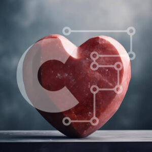 Intra Συλλεκτικό Ξύλινο Παζλ Plywood  4mm - Κόκκινος βράχος σε σχήμα καρδιάς σε σιδερένιο τραπέζι Σε Ξύλινο Κουτί - Διαστάσεις Puzzle: 10x10 cm – 25 κομμάτια