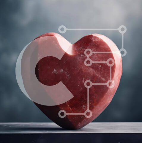 Intra Συλλεκτικό Ξύλινο Παζλ Plywood  4mm - Κόκκινος βράχος σε σχήμα καρδιάς σε σιδερένιο τραπέζι Σε Ξύλινο Κουτί - Διαστάσεις Puzzle: 10x10 cm – 25 κομμάτια - Image 1