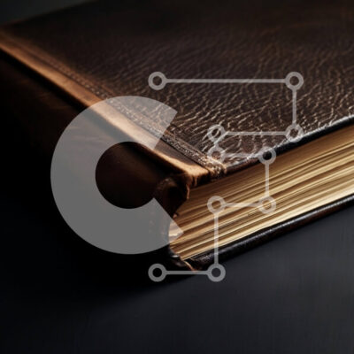 Intra Συλλεκτικό Ξύλινο Παζλ Plywood  4mm - Καφέ δερμάτινο βιβλίο σε μαύρο φόντο Σε Ξύλινο Κουτί - Διαστάσεις Puzzle: 10x10 cm – 25 κομμάτια - Image 1