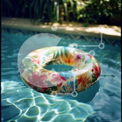 Intra Συλλεκτικό Ξύλινο Παζλ Plywood 4mm - Πολύχρωμο φουσκωτό δαχτυλίδι πισίνας που επιπλέει στην πισίνα Σε Ξύλινο Κουτί - Διαστάσεις Puzzle: 10x10 cm – 25 κομμάτια - Image 1