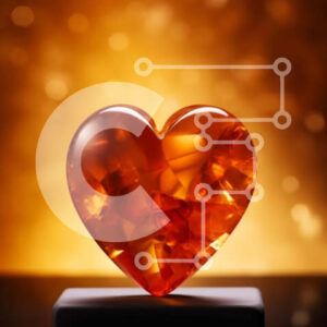 Intra Συλλεκτικό Ξύλινο Παζλ Plywood  4mm - Γυαλί σε σχήμα καρδιάς  Σε Ξύλινο Κουτί Σε Ξύλινο Κουτί - Διαστάσεις: 10x10 cm – 25 κομμάτια