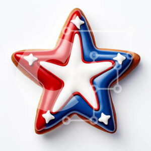 Intra Συλλεκτικό Ξύλινο Παζλ Plywood  4mm - Πατριωτικό μπισκότο σε σχήμα αστεριού για την Ημέρα της Ανεξαρτησίας Σε Ξύλινο Κουτί - Διαστάσεις: 10x10 cm – 25 κομμάτια