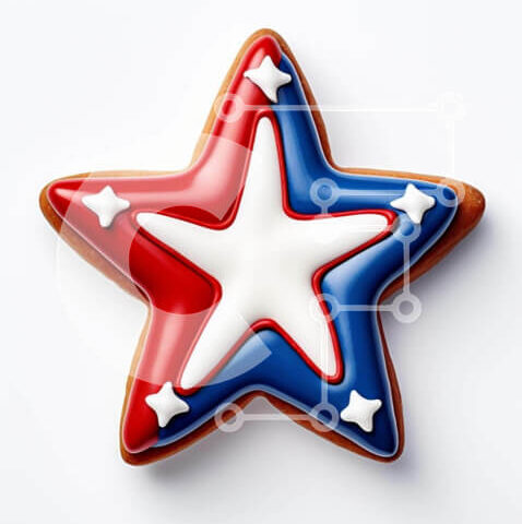 Intra Συλλεκτικό Ξύλινο Παζλ Plywood 4mm - Πατριωτικό μπισκότο σε σχήμα αστεριού για την Ημέρα της Ανεξαρτησίας Σε Ξύλινο Κουτί - Διαστάσεις: 10x10 cm – 25 κομμάτια - Image 1