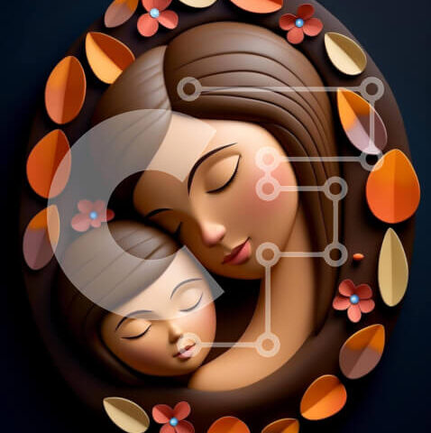 Intra Συλλεκτικό Ξύλινο Παζλ Plywood  4mm - Puzzle με Θέμα Abstract 3D Sculpture: Mother and Child Bond Σε Ξύλινο Κουτί - Διαστάσεις Puzzle: 10x10 cm – 25 κομμάτια - Image 1