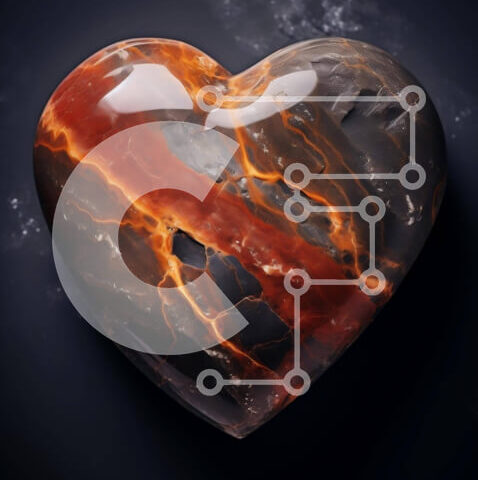 Intra Συλλεκτικό Ξύλινο Παζλ Plywood 4mm - Αντικείμενο σε σχήμα καρδιάς καλυμμένο στις φλόγες Σε Ξύλινο Κουτί - Διαστάσεις Puzzle: 10x10 cm – 25 κομμάτια - Image 1