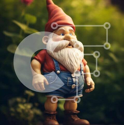 Intra Συλλεκτικό Ξύλινο Παζλ Plywood  4mm - Toy Gnome με φόρμες κοντά σε λουλούδια Σε Ξύλινο Κουτί - Διαστάσεις: 10x10 cm – 25 κομμάτια - Image 1