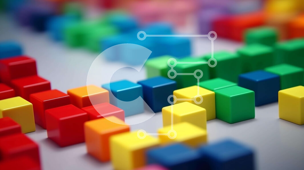 Intra Συλλεκτικό Ξύλινο Παζλ Plywood  4mm - Πολύχρωμα μπλοκ παιχνιδιών διατεταγμένα σε σειρές Σε Ξύλινο Κουτί - Διαστάσεις: 10x10 cm – 25 κομμάτια