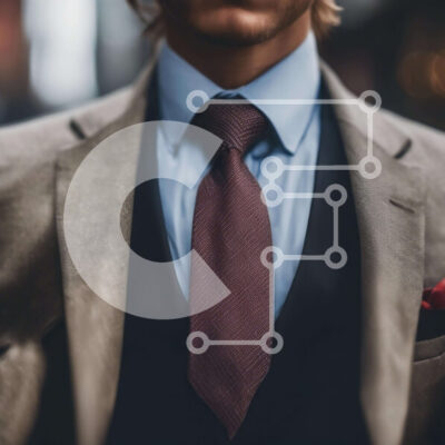 Intra Συλλεκτικό Ξύλινο Παζλ Plywood  4mm - Άνδρας με καφέ κοστούμι με μπλε πουκάμισο και κόκκινη γραβάτα Σε Ξύλινο Κουτί - Διαστάσεις Puzzle: 10x10 cm – 25 κομμάτια - Image 1