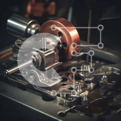 Intra Συλλεκτικό Ξύλινο Παζλ Plywood  4mm - Βιομηχανικό μηχάνημα με μεταλλικά μέρη Σε Ξύλινο Κουτί - Διαστάσεις Puzzle: 10x10 cm – 25 κομμάτια - Image 1