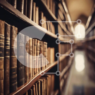 Intra Συλλεκτικό Ξύλινο Παζλ Plywood  4mm - Vintage βιβλιοθήκη με ηλικιωμένα βιβλία Σε Ξύλινο Κουτί - Διαστάσεις Puzzle: 10x10 cm – 25 κομμάτια - Image 1