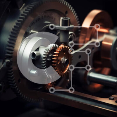 Intra Συλλεκτικό Ξύλινο Παζλ Plywood  4mm - Κοντινή όψη των γραναζιών και των γραναζιών σε μια περίπλοκη μηχανή Σε Ξύλινο Κουτί - Διαστάσεις Puzzle: 10x10 cm – 25 κομμάτια - Image 1