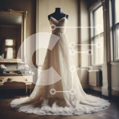 Intra Συλλεκτικό Ξύλινο Παζλ Plywood  4mm - Εμφάνιση νυφικών μανεκέν σε άδειο δωμάτιο Σε Ξύλινο Κουτί - Διαστάσεις: 10x10 cm – 25 κομμάτια - Image 1