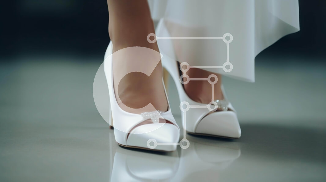 Intra Συλλεκτικό Ξύλινο Παζλ Plywood  4mm - Κομψές λευκές γόβες με κρύσταλλα και κοσμήματα Σε Ξύλινο Κουτί - Διαστάσεις Puzzle: 10x10 cm – 25 κομμάτια