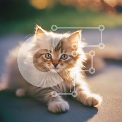 Intra Συλλεκτικό Ξύλινο Παζλ Plywood  4mm - Αξιολάτρευτη αφράτη γάτα Σε Ξύλινο Κουτί - Διαστάσεις: 10x10 cm – 25 κομμάτια - Image 1