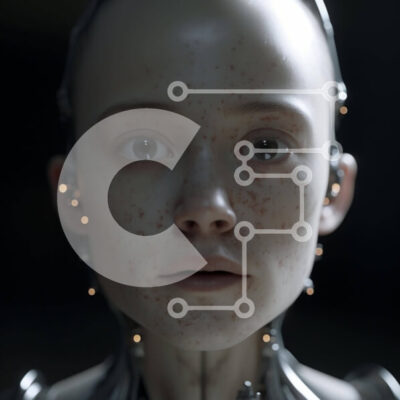 Intra Συλλεκτικό Ξύλινο Παζλ Plywood 4mm - Κοντινό πλάνο τεχνητά ευφυούς ανθρωποειδούς σε ρομποτική στολή Σε Ξύλινο Κουτί - Διαστάσεις Puzzle: 10x10 cm – 25 κομμάτια - Image 1