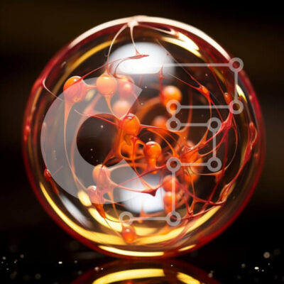 Intra Συλλεκτικό Ξύλινο Παζλ Plywood 4mm - Γυάλινη μπάλα με πολύχρωμα κρύσταλλα και σταγονίδια νερού Σε Ξύλινο Κουτί - Διαστάσεις Puzzle: 10x10 cm – 25 κομμάτια - Image 1