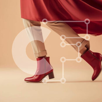 Intra Συλλεκτικό Ξύλινο Παζλ Plywood  4mm - Γυναίκα με κόκκινες μπότες και κομψό φόρεμα Σε Ξύλινο Κουτί - Διαστάσεις Puzzle: 10x10 cm – 25 κομμάτια - Image 1