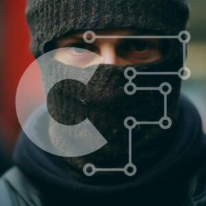 Intra Συλλεκτικό Ξύλινο Παζλ Plywood  4mm - Άνδρας με πλεκτό κασκόλ με κουκούλα Σε Ξύλινο Κουτί - Διαστάσεις Puzzle: 10x10 cm – 25 κομμάτια