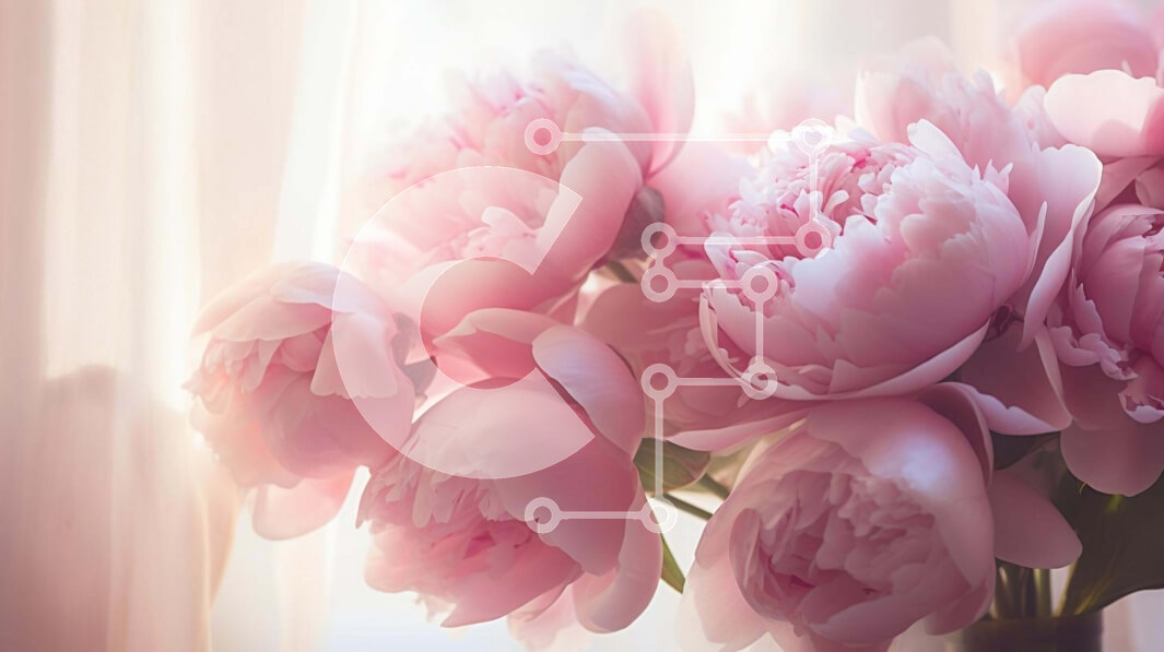 Intra Συλλεκτικό Ξύλινο Παζλ Plywood  4mm - Pink Peonies in Vase by Window Σε Ξύλινο Κουτί - Διαστάσεις: 10x10 cm – 25 κομμάτια