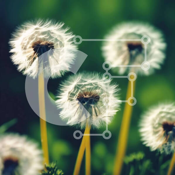 Intra Συλλεκτικό Ξύλινο Παζλ Plywood  4mm - Κοντινό πλάνο λουλουδιών πικραλίδας Σε Ξύλινο Κουτί - Διαστάσεις: 10x10 cm – 25 κομμάτια