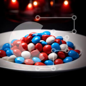 Intra Συλλεκτικό Ξύλινο Παζλ Plywood  4mm - Γιορτή 4ης Ιουλίου με ζαχαρωτά και κεριά Σε Ξύλινο Κουτί - Διαστάσεις: 10x10 cm – 25 κομμάτια