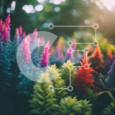 Intra Συλλεκτικό Ξύλινο Παζλ Plywood  4mm - Πολύχρωμα λουλούδια στον κήπο με το φως του ήλιου Σε Ξύλινο Κουτί - Διαστάσεις: 10x10 cm – 25 κομμάτια - Image 1