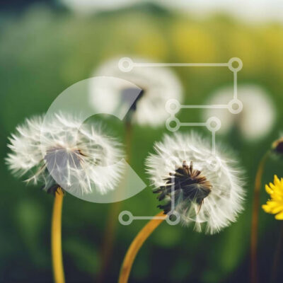 Intra Συλλεκτικό Ξύλινο Παζλ Plywood  4mm - Ζωντανά λουλούδια πικραλίδας σε ένα καταπράσινο χωράφι Σε Ξύλινο Κουτί - Διαστάσεις: 10x10 cm – 25 κομμάτια - Image 1