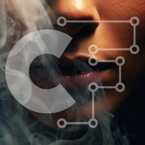 Intra Συλλεκτικό Ξύλινο Παζλ Plywood  4mm - Γυναίκα που εκπνέει καπνό Σε Ξύλινο Κουτί - Διαστάσεις Puzzle: 10x10 cm – 25 κομμάτια