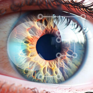 Intra Συλλεκτικό Ξύλινο Παζλ Plywood  4mm - Μάτι με έντονα χρώματα και με ασυνήθιστο σχήμα Σε Ξύλινο Κουτί - Διαστάσεις Puzzle: 10x10 cm – 25 κομμάτια