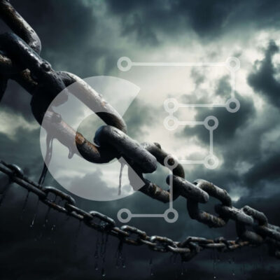 Intra Συλλεκτικό Ξύλινο Παζλ Plywood 4mm - Διασυνδεδεμένες αλυσίδες σε συννεφιασμένο φόντο Σε Ξύλινο Κουτί - Διαστάσεις: 10x10 cm – 25 κομμάτια - Image 1