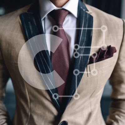 Intra Συλλεκτικό Ξύλινο Παζλ Plywood  4mm - Άνδρας με μαύρισμα στολή και ριγέ γραβάτα Σε Ξύλινο Κουτί - Διαστάσεις Puzzle: 10x10 cm – 25 κομμάτια - Image 1