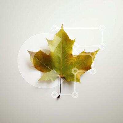 Intra Συλλεκτικό Ξύλινο Παζλ Plywood  4mm - Ενιαίο πράσινο φύλλο σε άσπρο φόντο Σε Ξύλινο Κουτί - Διαστάσεις: 10x10 cm – 25 κομμάτια - Image 1