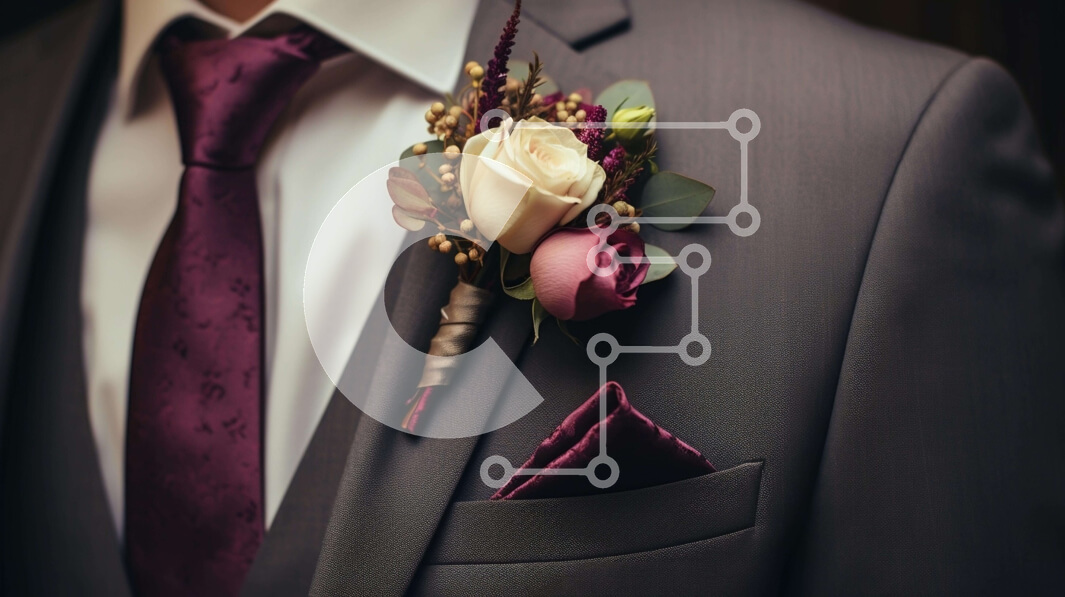 Intra Συλλεκτικό Ξύλινο Παζλ Plywood  4mm - Κομψός άντρας με γκρι κοστούμι με μπορντό τόνους και μανικετόκουμπα Σε Ξύλινο Κουτί - Διαστάσεις Puzzle: 10x10 cm – 25 κομμάτια