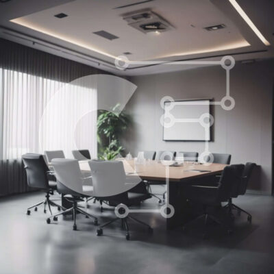 Intra Συλλεκτικό Ξύλινο Παζλ Plywood  4mm - Κενή ρύθμιση αίθουσας συνεδριάσεων με φυτά Σε Ξύλινο Κουτί - Διαστάσεις Puzzle: 10x10 cm – 25 κομμάτια - Image 1