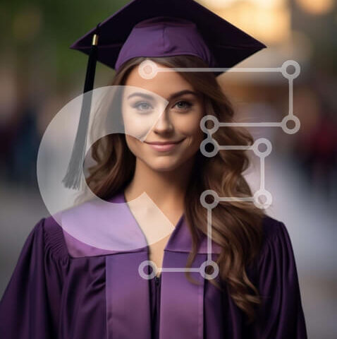 Intra Συλλεκτικό Ξύλινο Παζλ Plywood  4mm - Γιορτή αποφοίτησης με μια νεαρή γυναίκα Σε Ξύλινο Κουτί - Διαστάσεις Puzzle: 10x10 cm – 25 κομμάτια - Image 1