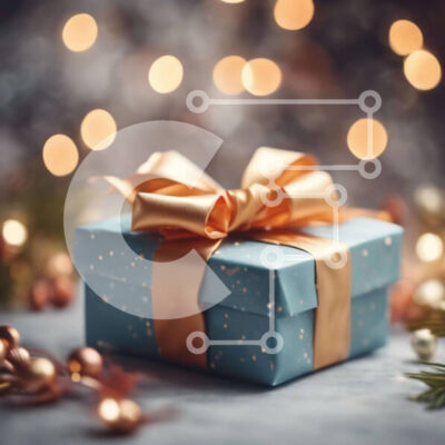 Intra Συλλεκτικό Ξύλινο Παζλ Plywood 4mm - Κουτί δώρου διακοπών με Χριστουγεννιάτικα στολίδια Σε Ξύλινο Κουτί - Διαστάσεις: 10x10 cm – 25 κομμάτια - Image 1