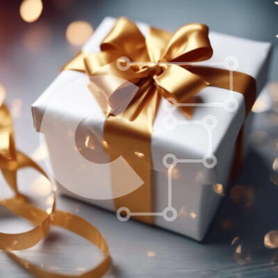 Intra Συλλεκτικό Ξύλινο Παζλ Plywood  4mm - Λευκό κουτί δώρου με χρυσή κορδέλα Σε Ξύλινο Κουτί - Διαστάσεις: 10x10 cm – 25 κομμάτια - Image 1