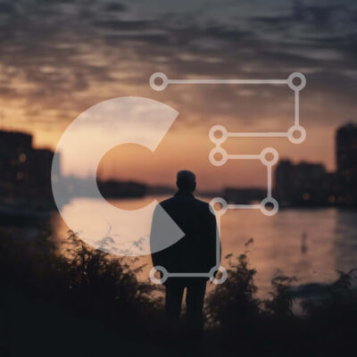 Intra Συλλεκτικό Ξύλινο Παζλ Plywood  4mm - Άτομο που παρακολουθεί το ηλιοβασίλεμα στην ακτή Σε Ξύλινο Κουτί - Διαστάσεις: 10x10 cm – 25 κομμάτια - Image 1