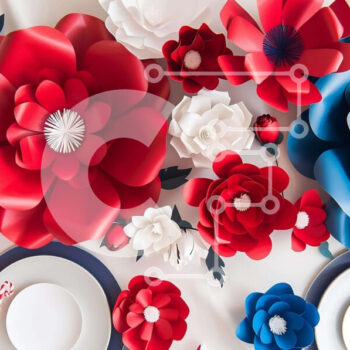 Intra Συλλεκτικό Ξύλινο Παζλ Plywood  4mm - Επιτραπέζια διακόσμηση με χάρτινα λουλούδια Σε Ξύλινο Κουτί - Διαστάσεις Puzzle: 10x10 cm – 25 κομμάτια - Image 1